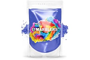 MARBLERS Blue - Polvo de mica azul noble, grado cosmético, pigmento de resina epoxi, tinte, no tóxico, vegano, libre de crueldad, brillo de labios, uñas, mantequilla corporal, fabricación de bombas de