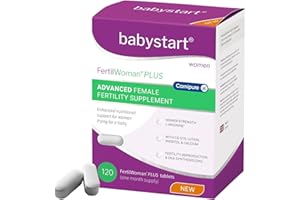 Babystart Fertility Supplements for Women - FertilWoman Plus Advanced 120 Tablets, Prenatal Vitamins and Minerals Including Folic Acid, Vitamins B, C, D, E for Conception and Nutritional Support