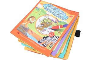 ZERODIS Acqua Colorare Doodle Libro di stoffa Animali Pittura magica Giocattolo Disordine Riutilizzabile acquarello con 2 penne ad acqua per bambini piccoli Apprendimento precoce