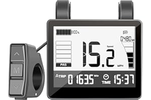 ZEEKPOWA Vélo Électrique Display pour BAFANG BBS01B BBS02B BBSHD Kit de Conversion ebike avec 5 Niveaux de protocole Pas UART