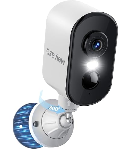 CZEview 2K Telecamera Wi-Fi Esterna A Batteria Con Pannello Solare – PTZ 360°, IP65, Rilevamento PIR