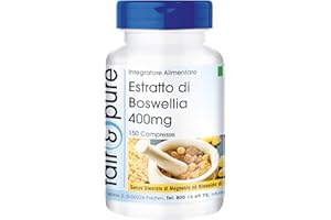 Fair & Pure® - Boswellia Serrata 400mg - Estratto standardizzato al 65% di acido boswellico - Vegan - 150 Compresse
