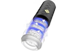 BYTELINK Masturbador Masculino, Masturbador Hombre Automatico con 6 Voces Realistas, 7 Frecuencias, 4D Túnel Texturizado, 380 Vibraciones/Minuto, Embalaje Discreto