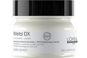 ‎L'ORÉAL PROFESSIONNEL L'Oréal Professionnel Haarmaske für langanhaltende Farben, weniger Haarbruch und mehr Glanz, für alle Haartypen, Serie Expert, Metal DX Maske