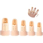 Eddrfy 5 Finger Splints + 5 Elastic Protectors, Adjustable Splint for Index, Middle and Pinky, Comfortable Fingertip Protecto
