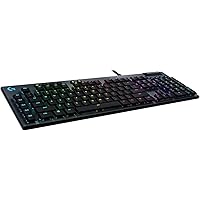 Logitech G815 LIGHTSYNC RGB Teclado Gaming Mecánico Alámbrico con teclas GL-Táctil de bajo perfil, 5 teclas G programables, P