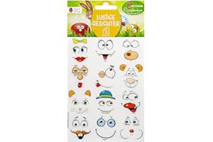‎HEITMANN EIERFARBEN Heitmann Eierfarben Sticker Lustige Gesichter, 10 g, 1007803