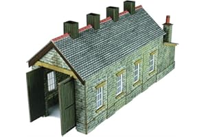 Metcalfe PN932 Engine Shed - Single Track Stone N Gauge Card Kit