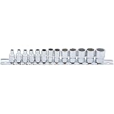 BGS 2269 | 12-sided socket set | 6.3 mm (1/4") input | 4 - 14 mm | 13 pieces