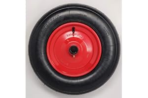 BITS4REASONS NEW MODEL SMOOTH ROLL 8 INCH STEEL WHEEL 20MM BEARING (CHECK YOUR SIZE) 4.80/4.00-8 PNEUMATIC MULTIPURPOSE HEAVY DUTY BOAT TRAILER WHEELBARROW LAUNCH TROLLEY 15 INCH 385MM OD WHEEL MAX LOAD 300LBS