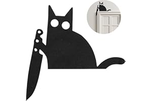 AABDTYYD Decoración de Puerta y Marco de Gato - Colgante de Madera Divertido para Esquinas