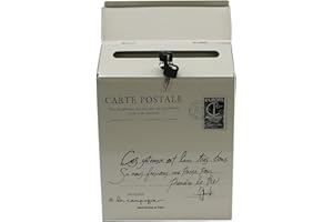 TentHome - Cassetta delle lettere da parete, stile vintage, con chiusura a scatto e chiusura (bianco 2)