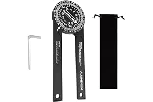 Flintronic 18,5 cm gradskiva för cirkelsåg, 360° roterande gradskiva, gradskiva för skärmaskin i aluminiumlegering, med laser