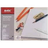 MP -ARTIX, A3 Sketch Pad, 24 Sheets, 160 g, Spiral Sketch Pad, 29.7 x 42 cm, Ideal for Drawing with Charcoal, Pencil, Marker,