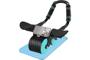 Homavit Rodillo abdominal, Ab Roller Wheel Exercise Equipmen, Rueda Abdominal de Rebote Automático，rodillo de rebote automático, entrenamiento abdominal para el hogar