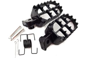 SUNERLORY 2 Stück Fußrasten Irony Motorrad Sportster Pedale Breite Lager Motocross Fußrasten Schwarz Aluminium