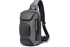 OZUKO Sling Backpack Sling Bag for Men Crossbody Backpack Waterproof Casual Shoulder Bag with USB Charging Port