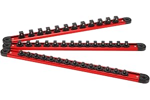 ViaGasaFamido Magnetisk Hylshållare, Verktygshållare i Zinklegering med Fjäderbelastade Kulspärrar och Glidklämma för Hylsor med 1/4 3/8 1/2 Fäste i Garage eller Verkstad