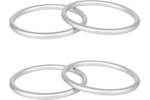 Jubaopen 4 Stück Baby Sling Ringe Trageschlaufen Ringe Baumwolle Wrap Aluminium Ringe Tragegurt für Verwendung Mit Babytragetuch Ring Zubehör für Kleinkinder (Silber)