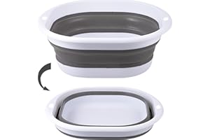 Yzpklhw Lavabo Plegable de 2,7 L, Portátil para Camping, Cocina o Casa - Bandeja de Lavado para Ahorrar Espacio (Gris)