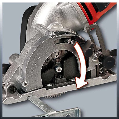 Einhell Mini-Handkreissägen Set TC-CS 860/1 (450 W, max. 23 mm, Sägeblatt Ø 85 mm, Absaugadapter, Parallelanschlag, 2 Sägeblätter, 1 Diamant-Trennscheibe, Führungsschiene, Koffer) - 3