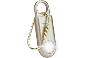 MOSAIC ALARM 130dB Personal Safety Alarm Strobe Light. Loud Sound SOS Keychain Siren with Carabiner for Women, School Children, Night Runners, Hiking. Bear Alarm Deterrent. Emergency Self Defense Alerts.Gold