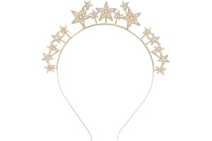 CYNOSURETECH 1 Piece Star Headband, Star Headband, Star Gold Headband, Dress Accessories, Angel Headband, Moon Headband, Holiday Hair Accessories