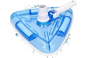 Duraol Triangle d'aspiration de Sol de Piscine I Brosse de Piscine de Haute qualité pour Toutes perches télescopiques I Aspirateur de Sol avec 7 brosses I Maniable pour Un Nettoyage Optimal