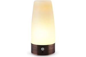 The Glowhouse - LED-Nachtlicht mit PIR-Bewegungsmelder - drahtlos - ideal als Tischlampe - rund