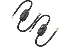 MEIRIYFA Inline kabelströmbrytare 12V-24V vippströmbrytare med förmonterade kablar i båda ändarna, inline på/av-strömbrytare