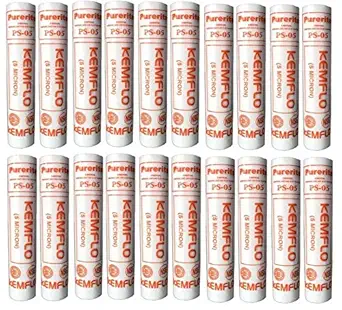 RRPURE Polypropylene PP Spun Pre Filter for All RO Water Purifier (10x2.5 Inches, White) -Set of 20