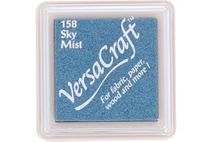 Versacraft Tsukineko Encreur de Tissu, Petit Cube-Sky Mist, 3,4 x 3,4 x 2 cm
