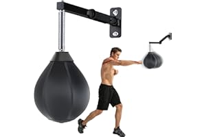 MOULYAN Speed Bag for Boxing,Punching Bag Wall Mount Height Adjustable Boxing Reflex Ball Speed Bag for Boxing Boxing for Adults Men&Women Kids