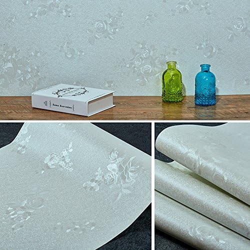 LoveFaye Peel &amp; Stick Shelf Liner Waterproof Drawer Paper 17.7 Inch by 9.8 Feet, Green Rose