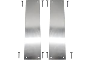 EAI Door Finger Plate | Satin Anodised Aluminium | 305 x 76mm | Pack of 2 | Rust Resistant