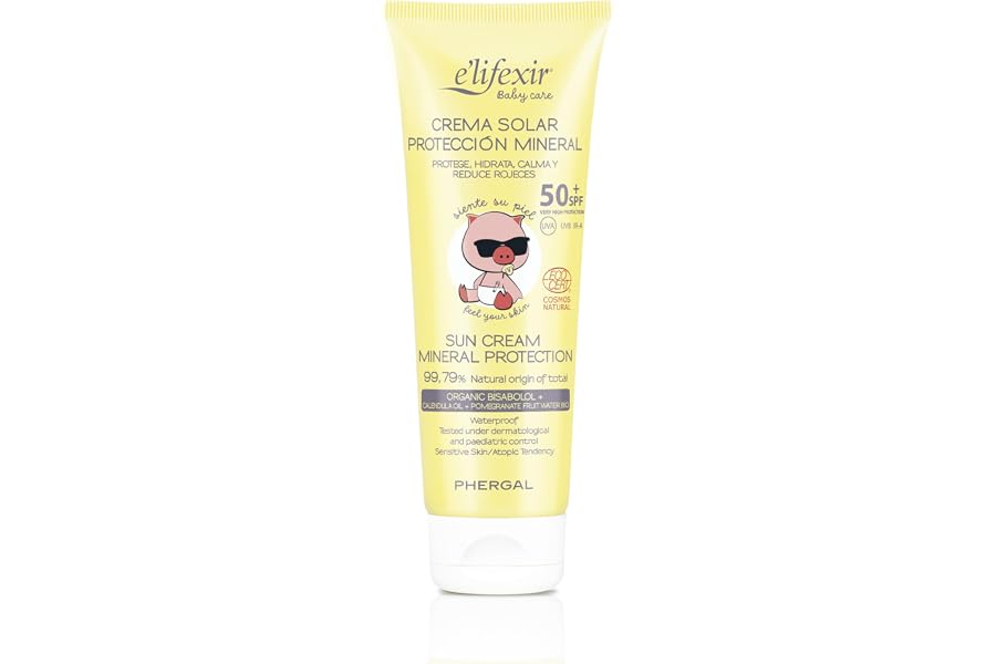 Elifexir Baby Care - Crema Solar Mineral Niños y Bebés | Protector Solar UVA/UVB/IR-A SPF 50+ | Filtros 100% Minerales | 99% 