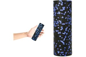 FIZYO Rouleau de fascia pour le fitness, le yoga et la rééducation, rouleau d'automassage pour le dos et la colonne vertébrale, Foam Roller en mousse EPP moyennement dure (Bleu, 15 x 15 cm)
