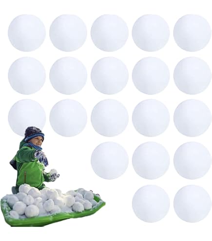 Schneeballschleuder Mit 4 Weißen Schneebällen – 6 Cm Durchmesser, Wetterfest, Für Innen & Außen, Spielzeug Mit Echtem Schneegefühl