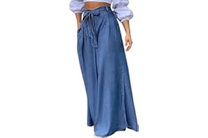NNGOTD Ladies Pants, Womens High Waist Pockets Elastic Waist Solid Loose Pants Casual Long Trousers Womens Sports Pants Lightweight Flowy Palazzo Pants Lounge Pants for Ladies