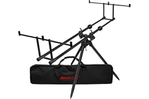 ‎ARAPAIMA FISHING EQUIPMENT Arapaima Fishing Equipment® Rod Pod Triplecoast | Aluminium Rutenhalter | Angeln Rutenauflage für 3 Angelruten | Angelhalter inklusive Tragetasche