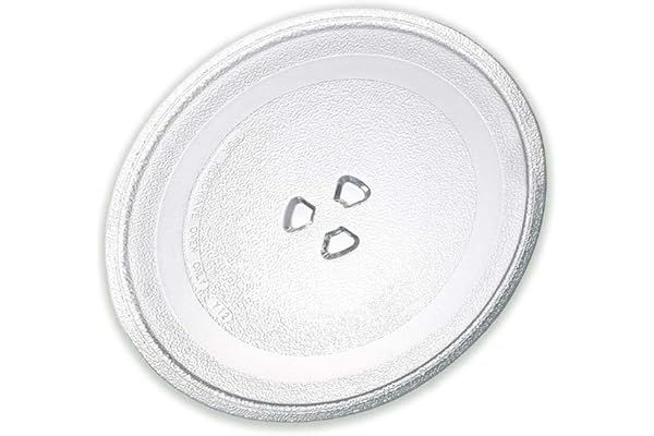 DL SERVICE Plateau Micro Onde Tournant Universel, 245 mm, Verre, compatible avec différents modèles, plateau tournant avec 3 attaches, convient aux vrais modèles et marques
