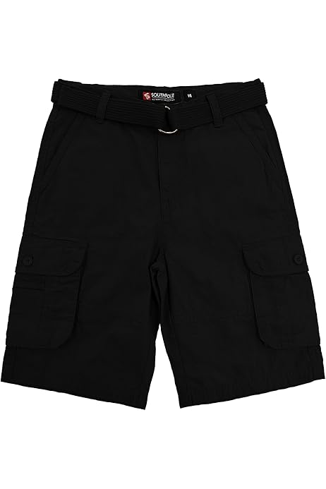 Black Dress Pants For Boys Boys' Elastic Waist Uniform Shorts (5