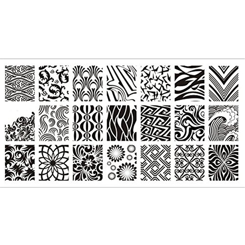 Born Pretty Nail Art Stamp Template Image Plate Wave & Texture Patterns BPL005