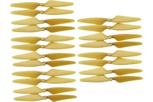 BLLRC Accessories 20PCS Quadcopter Hélice pour Hubsan H501S H501A H501C H501M H501S Pro MJX B3 Bugs 3 B3H B2W F17 F100 HS700 D80 Photographie Aérienne RC Drone Lame de Rechange Accessories -Or