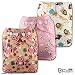 LittleBloom, Reusable Pocket Cloth Nappy, Fastener: Popper, Set of 3, Patterns 325, With 3 Microfibre and 3 Bamboo Inserts, (see "Special Offers and Product Promotions" for Special Offers Detail)