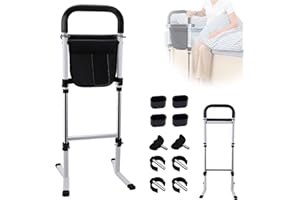 HUUPPHIP Aufstehhilfe Bett Senioren Höhenverstellbare, Mobile Aufstehhilfe für Senioren am Bett, Sofa & Toilette, Robuste Gehhilfe mit Rutschfesten und Transporttasche