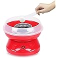 Youyijia Candy Floss Machine Professional Automatic Candy Floss Maker Machine Round Cotton Sugar Machine Kit for Birthday Parties Children's Day Christmas Day and Wedding Party (Red)