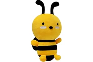 Hierusre Bee Plush, Cute Plushies Bees Plushies Bee Teddy Kawaii Plush Toys of Stuffed Weighted Plush Animals Plush Bee Gifts for Women MenChildren Adults Girls Boys (25cm)