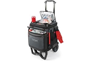 Arctic Zone Titan 22.5 Litre (23.7 US Quart) 60 Can Cooler with All Terrain Cart
