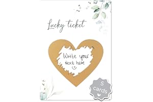 Joli Coon 5 Lucky Ticket scratch cards - Eucalyptus - personalised scratch cards